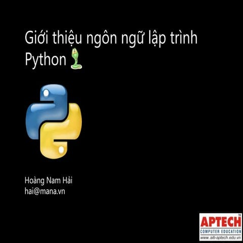 Introduction to python   20110917