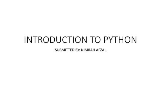 Full Python in 20 slides | PPT