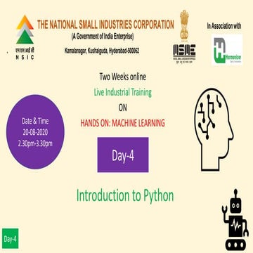 Introduction to python day 4 part 2 | PPT