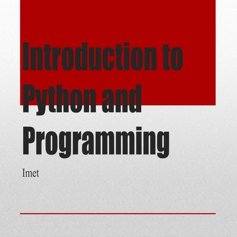 Introduction to python | PPT
