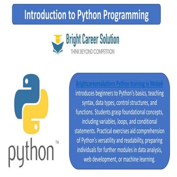Introduction to Python Programming | PPT