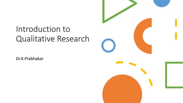 Introduction to qualitative research and nvivo 12