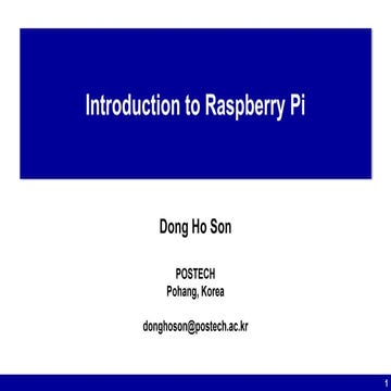 Introduction to raspberry pi | PPT