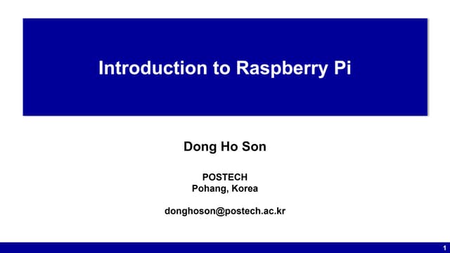 Introduction to raspberry pi