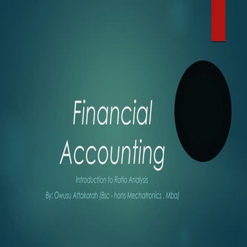 Introduction to ratio analysis