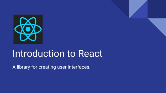 Introduction to React