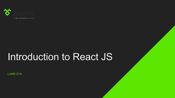 Introduction to React | PPT