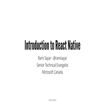 Introduction to React Native | PDF | Web Development | Internet
