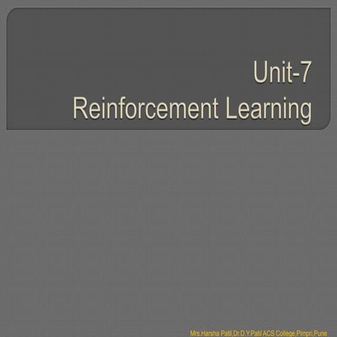 Introduction to Reinforcement Learning.pptx