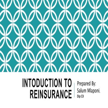 Introduction to reinsurance