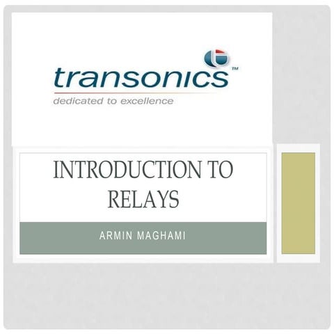 Introduction to relays