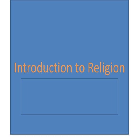 Introduction to religion (1)