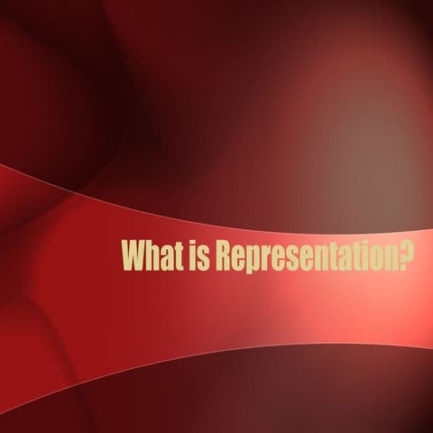 Introduction to representation