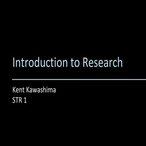 Introduction To Research | PPT