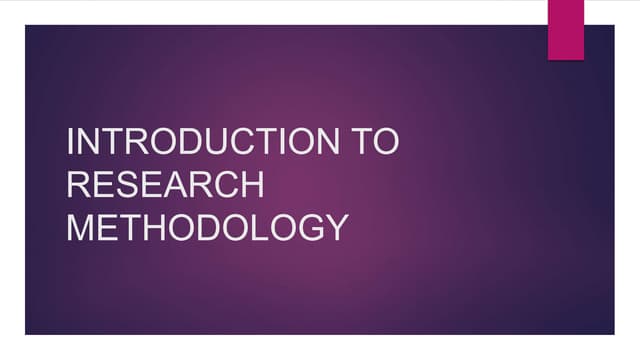 Introduction to Research