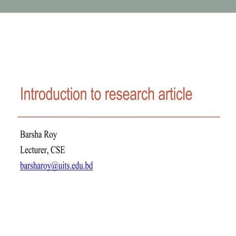 Introduction to research and its different aspects