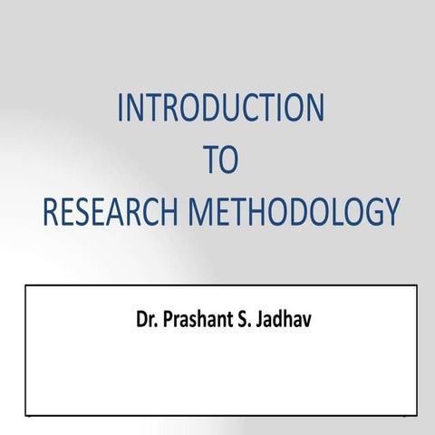 Introduction to Research Introduction to Research