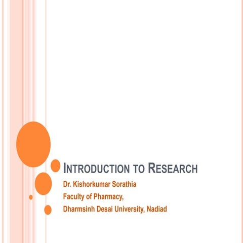 Introduction to research in research methodology | PPT