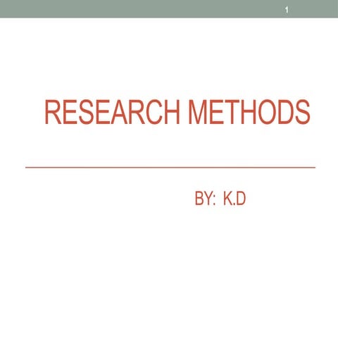 Introduction to Research Method in health | PPTX