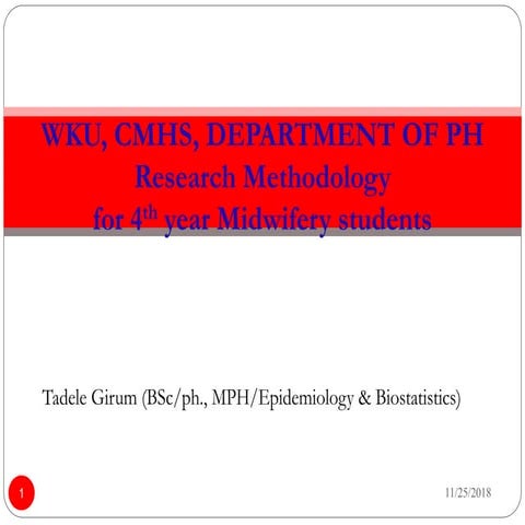 Introduction to research methodology