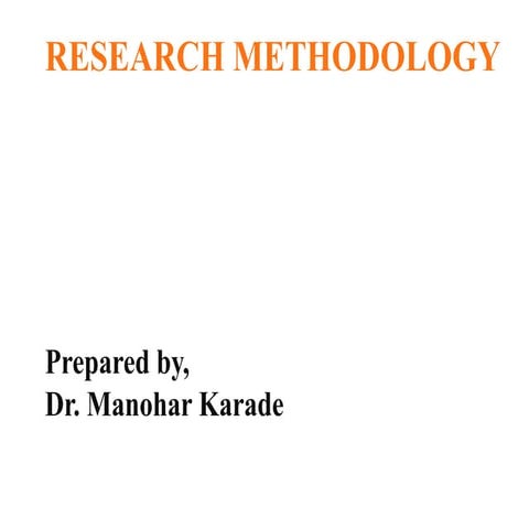 Introduction to research methodology