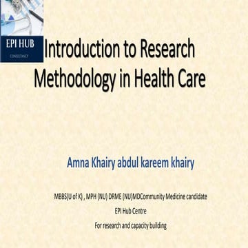 Introduction to research methodology