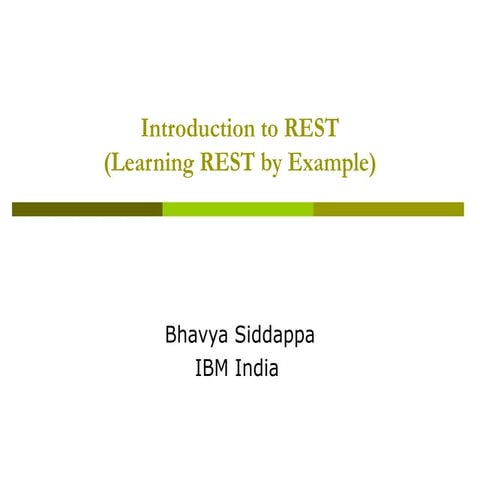 Introduction To REST | PPT