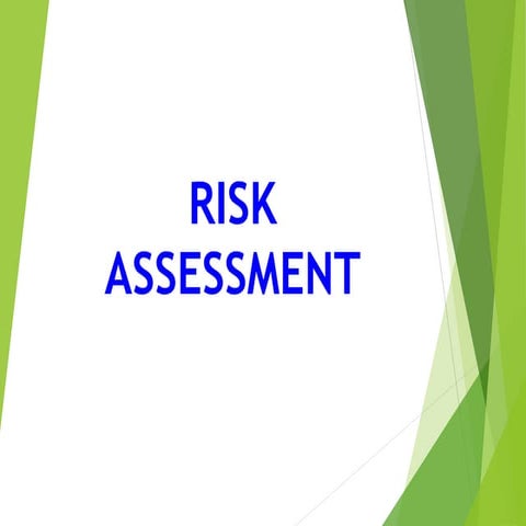 Risk Assessment Presentation 1 Ppt