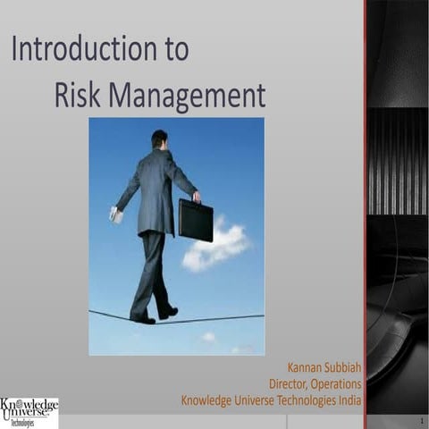 Introduction to risk management