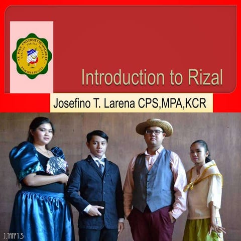 Introduction to  the Life of  Jose Rizal