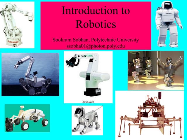 Introductionto robotics a