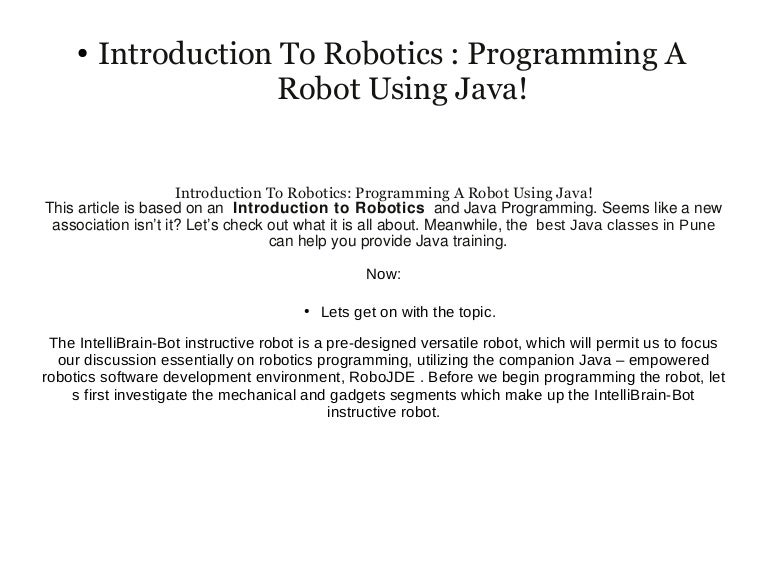 java robot programming