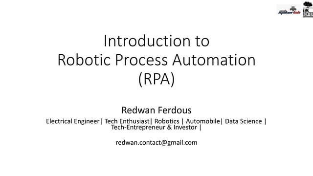 Introduction to Robotic Process Automation_EMK_1st Class
