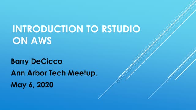 Introduction to r studio on aws 2020 05_06
