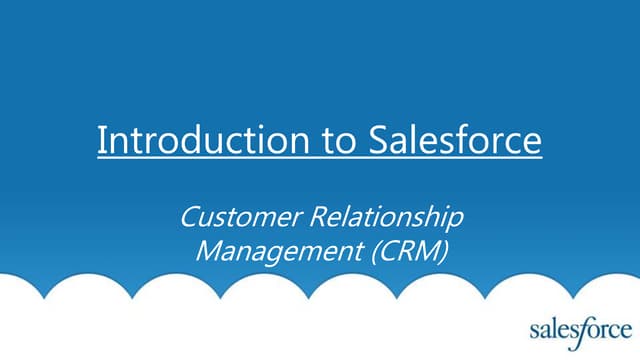 Introduction to Salesforce Platform - Basic