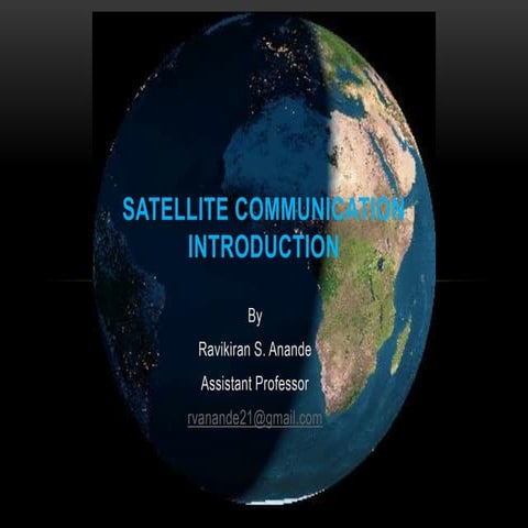 Introduction to satellite communication | PDF