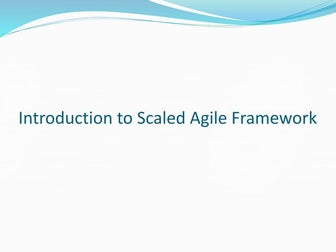 Introduction to scaled agile framework