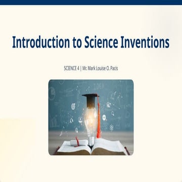 Introduction to Science Inventions: Understanding Scientists, Inventors ...