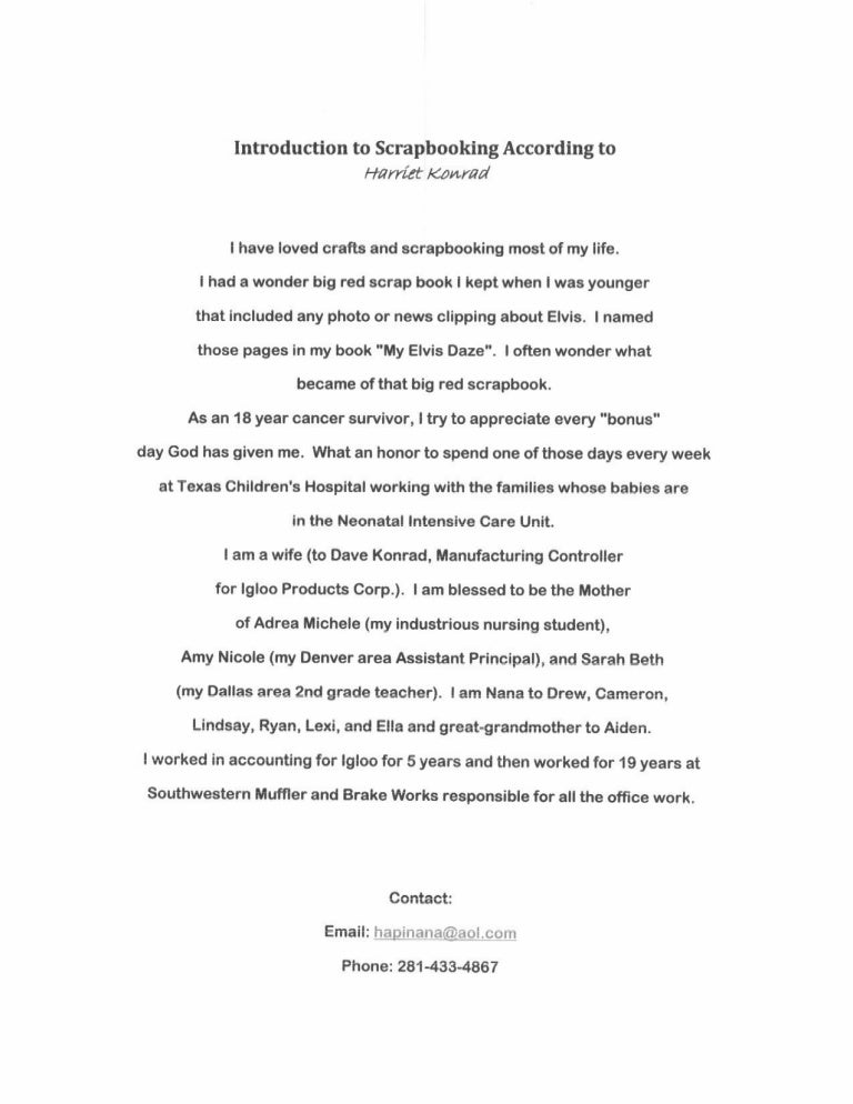 Introduction to Scrapbooking