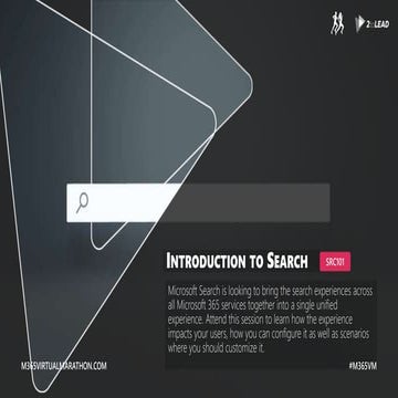 Introduction to Search #M365VM