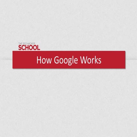 How Google Works | PPT
