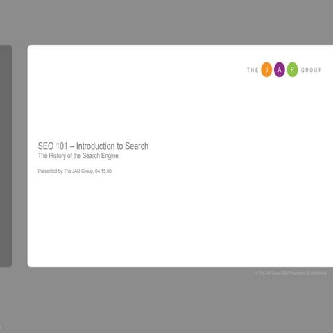 Introduction To Search - SEO 101