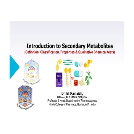 Introduction to Secondary Metabolites