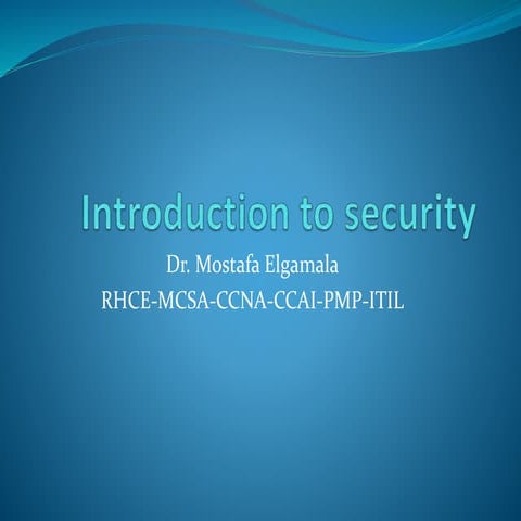 Introduction to security