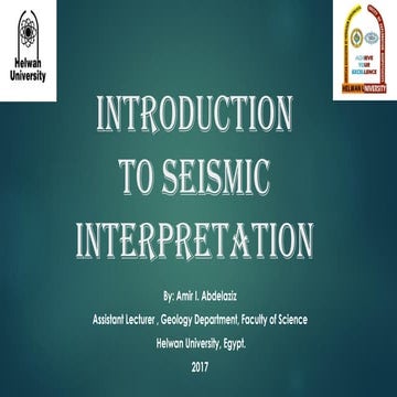 Introduction to seismic interpretation