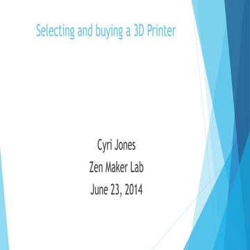 Introduction to selecting and buying a 3D printer