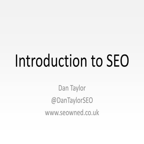 Introduction to SEO