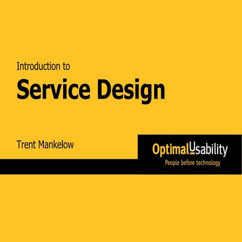 Introduction to Service Design