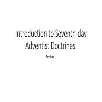 Introduction to Seventh-day Adventist Doctrines.pptx