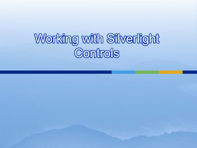 Introduction to silverlight control  3